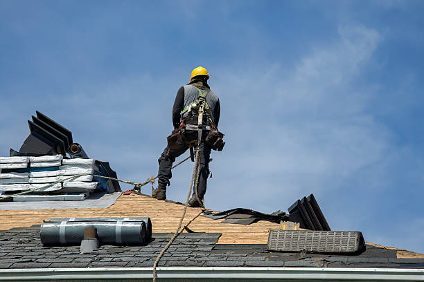 Professional Roofing technician working in Brightwood, OR